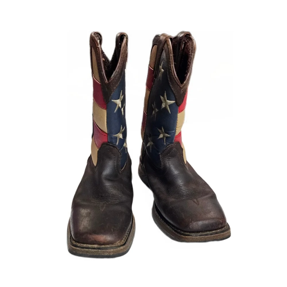 Durango Girls' Lil Rebel Big Kids' Flag Western Cowboy Boots Stars Stripes